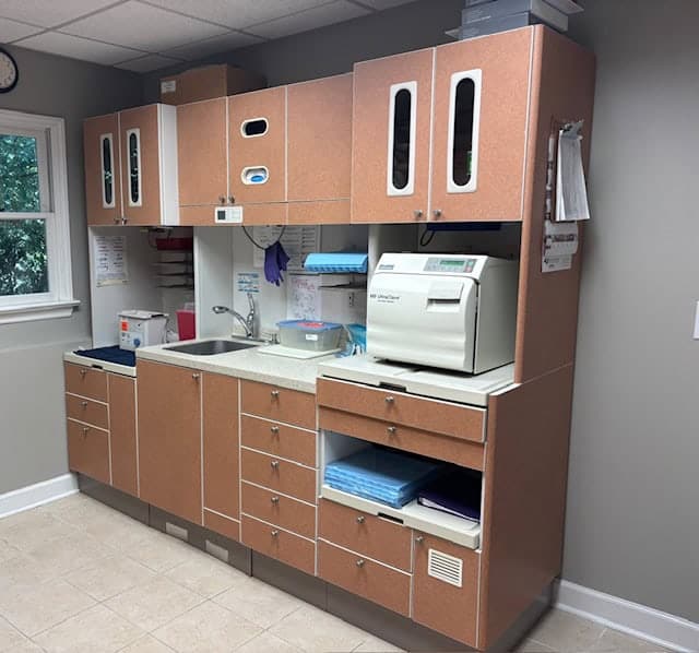 Sterilization area equipped for safety and efficiency.